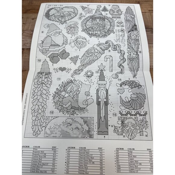 Sam Hawkins Santas Cross Stitch Pattern Booklet - Picture 3 of 3